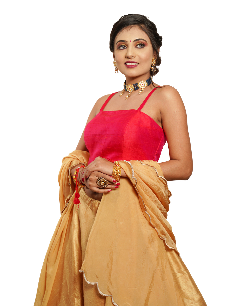 Readymade Spaghetti Strap Sari Saree Blouse by SarisAndThings | Noodle  strap blouse, Saree blouse designs, Bridal outfits